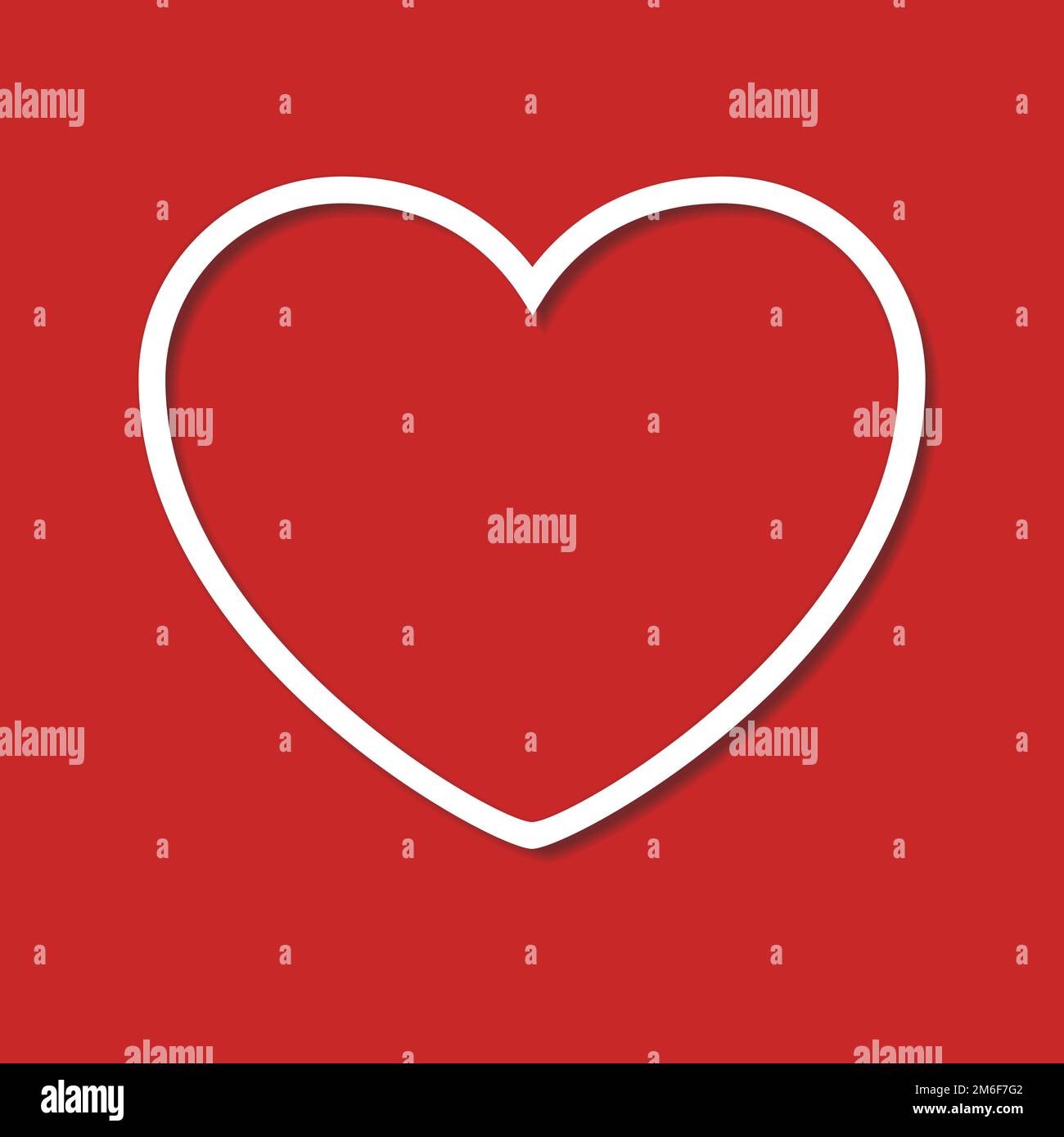 Heart on red background. Vector illustration Stock Vector