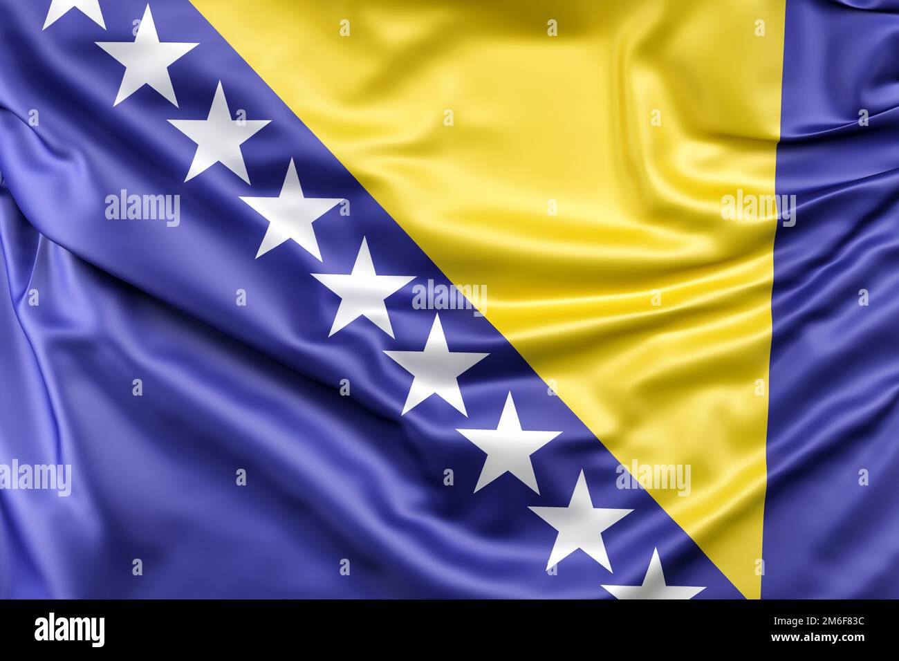 Bosnia herzegovina flag wavy hi-res stock photography and images - Alamy