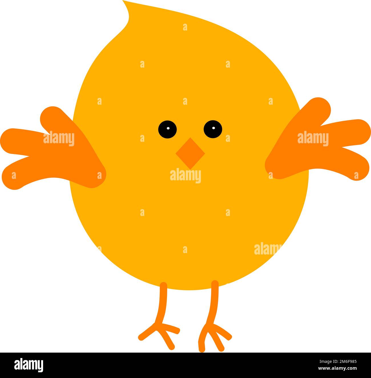 Cute Easter chick illustration isolated on backgroun Stock Vector Image ...