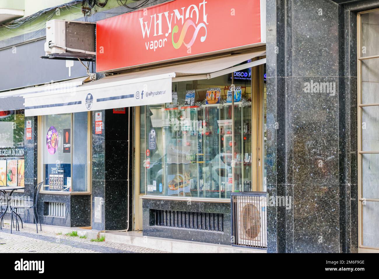 The electronic cigarette shop of the company Why Not Vapor in Lisbon,  Portugal Stock Photo - Alamy