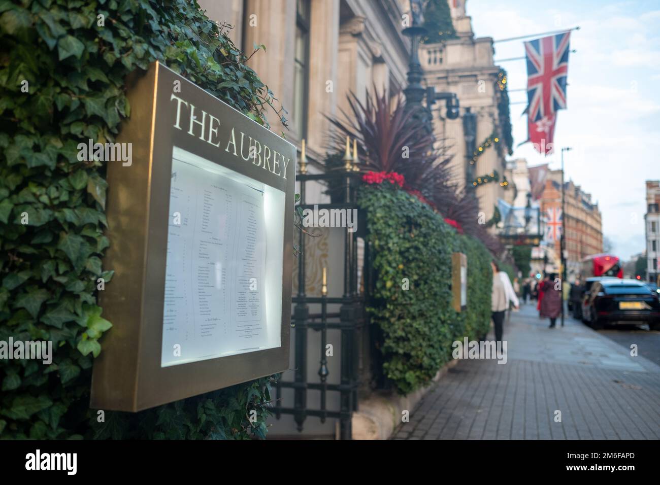 London- December 2022: The Aubrey Japanese restaurant at the Mandarin