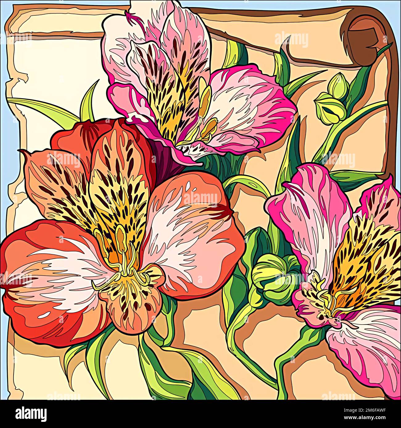 Lilies poster hi-res stock photography and images - Alamy