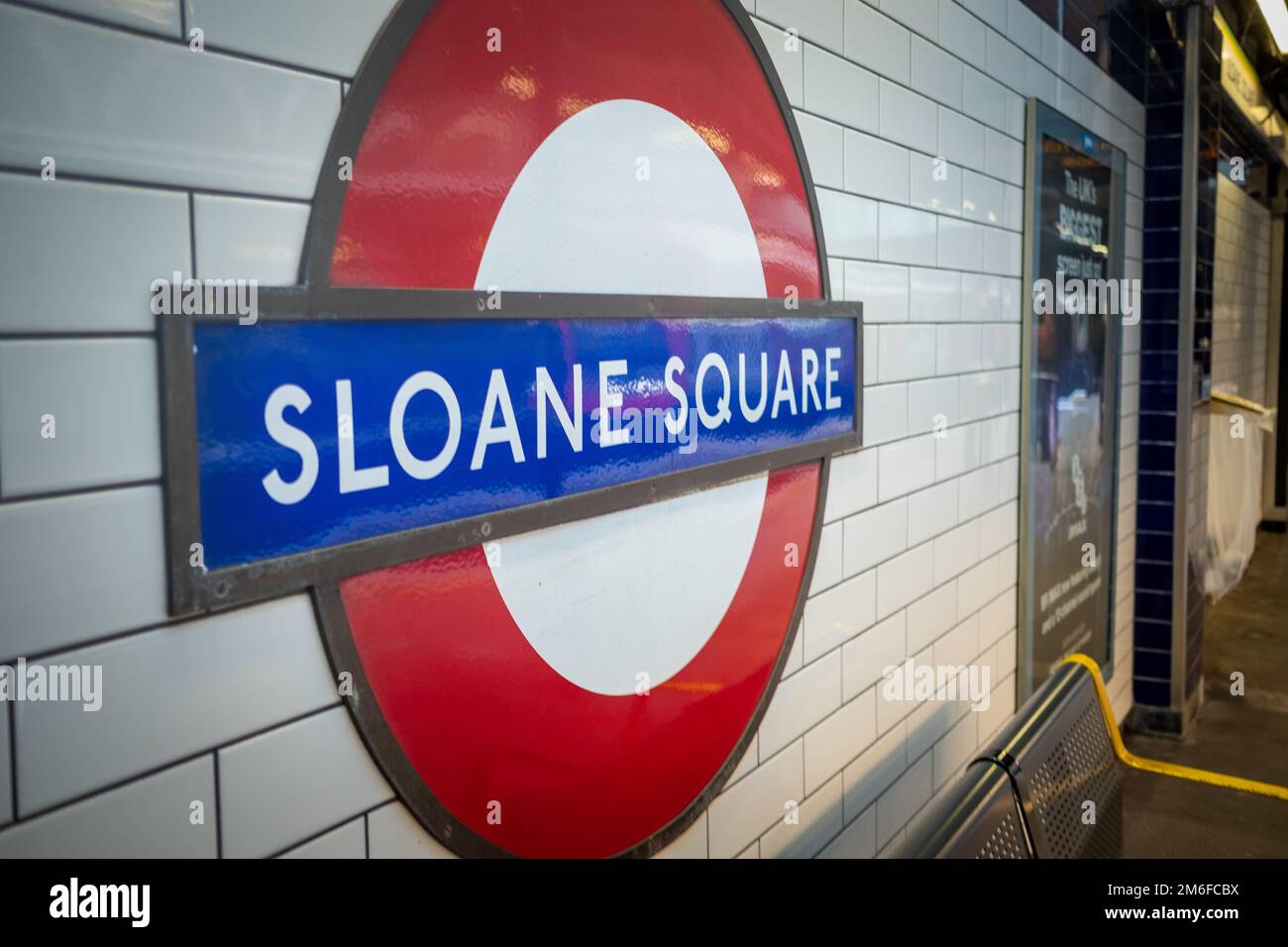 London December 2022 Sloane Square Underground Station District And 