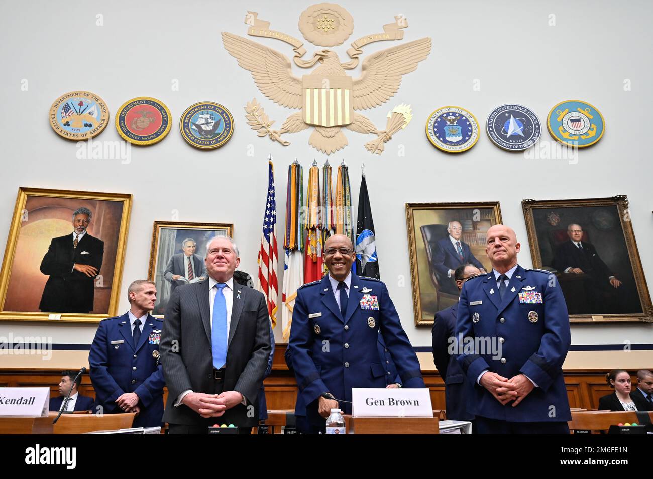 Secretary of the Air Force Frank Kendall, left, Air Force Chief of ...