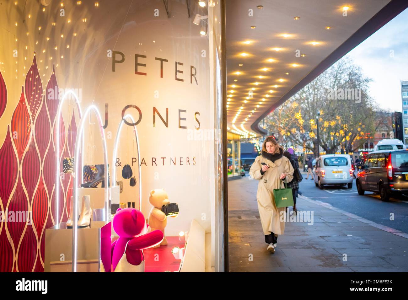December 2022: Peter Jones department store on Sloane Square Kings Road in  Chelsea- owned by John Lewis Stock Photo
