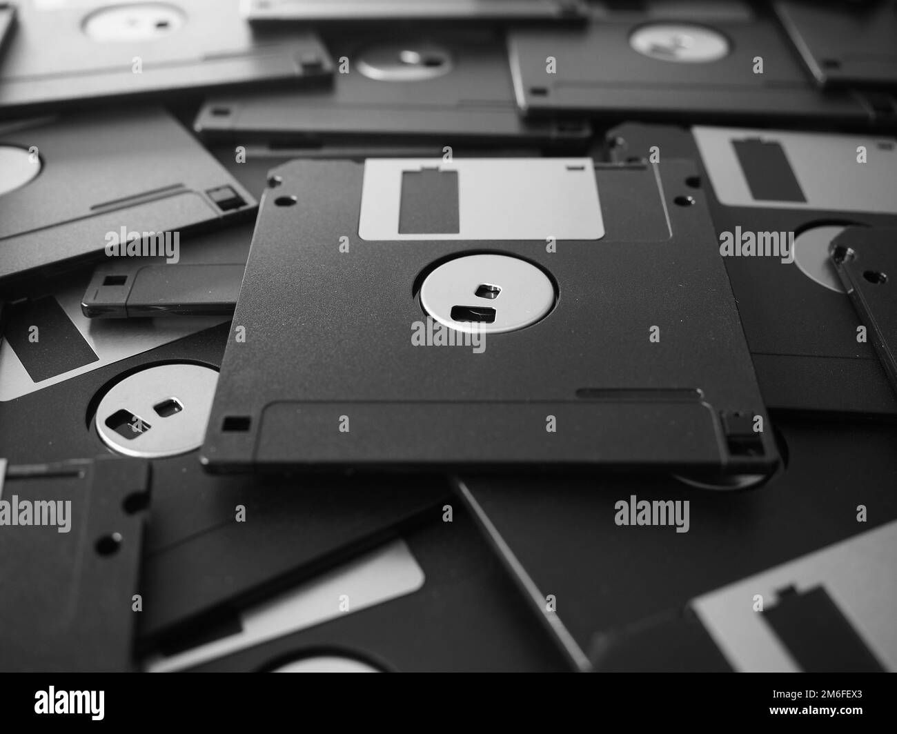disc aka diskette in black and white Stock Photo Alamy