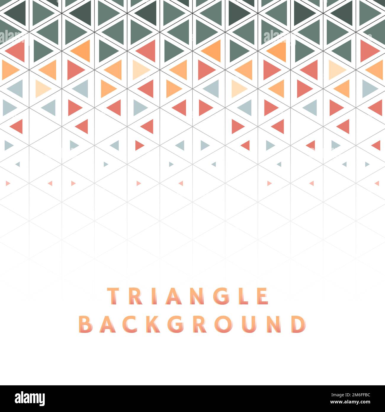 Colorful triangle patterned on white background Stock Vector