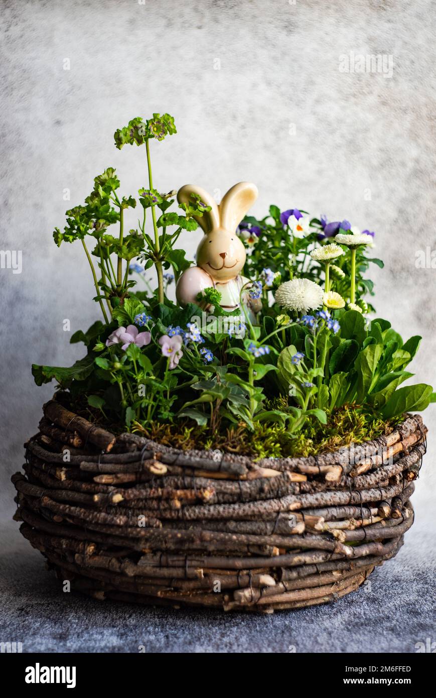 Easter floral composition Stock Photo