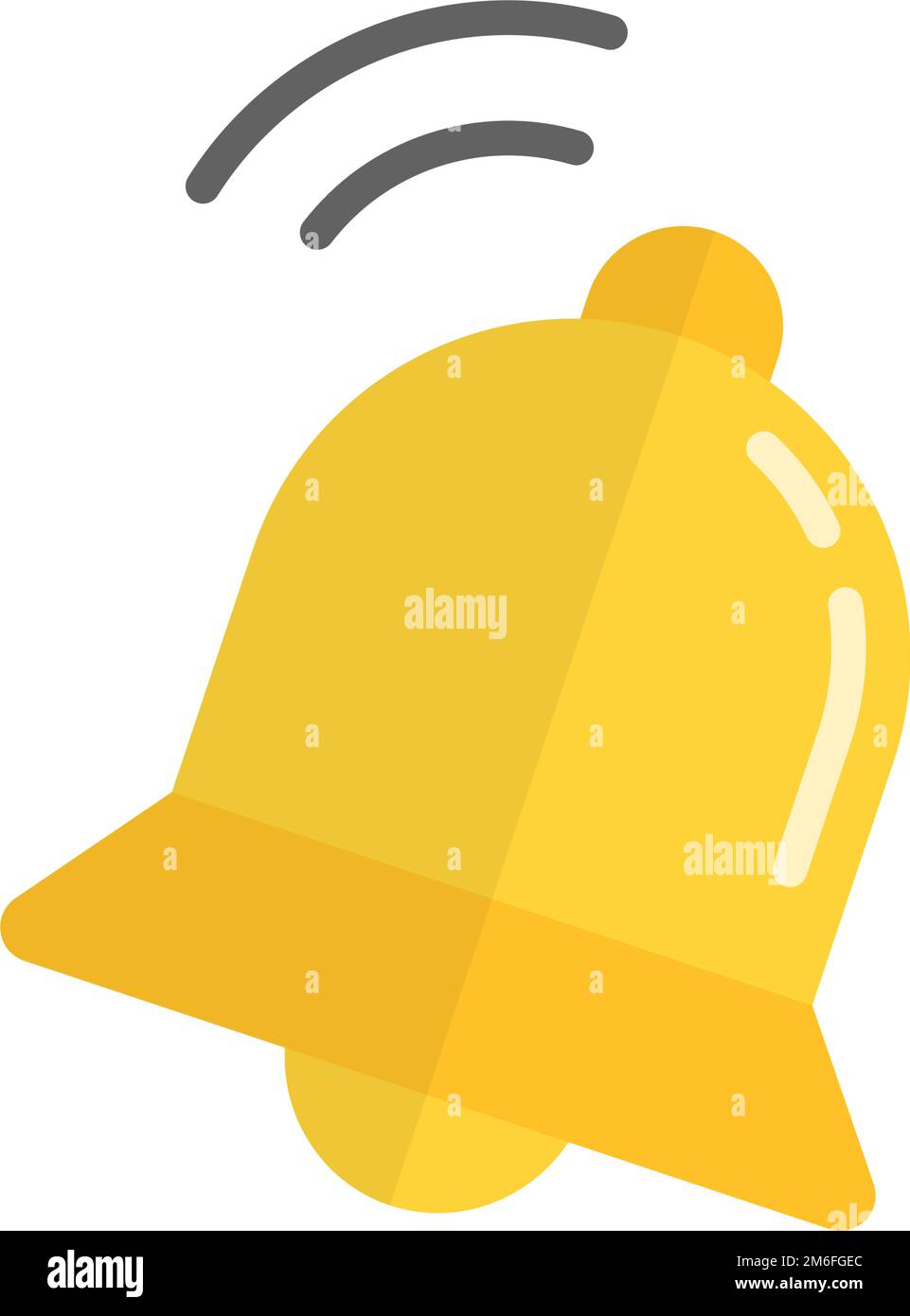 Pop bell icon. Sound of reminders and notifications. Editable vector