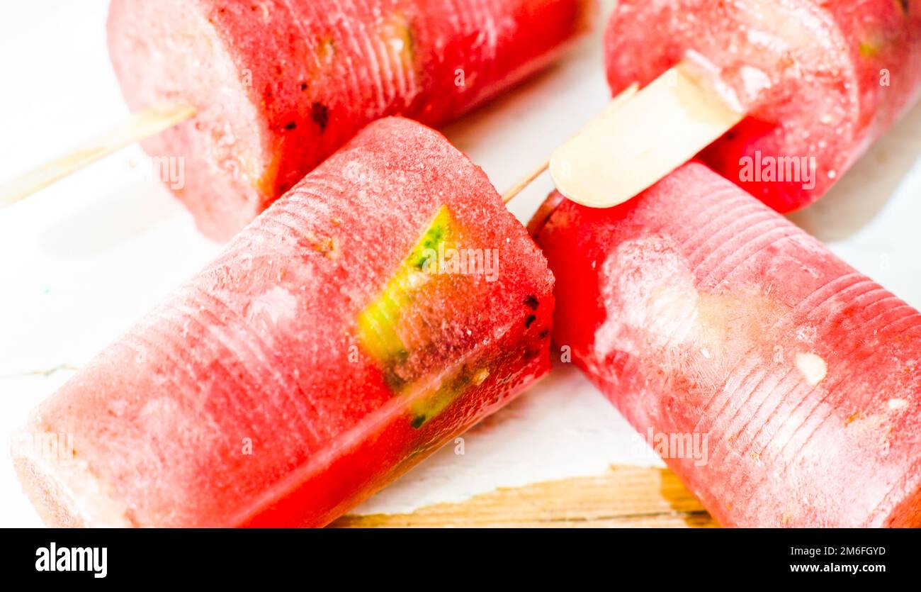 Summer dessert with watermelon Stock Photo