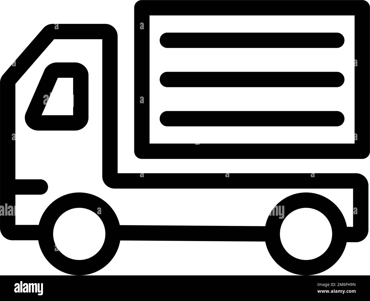 Package delivery truck icon. Carrier and delivery. Editable vector. Stock Vector