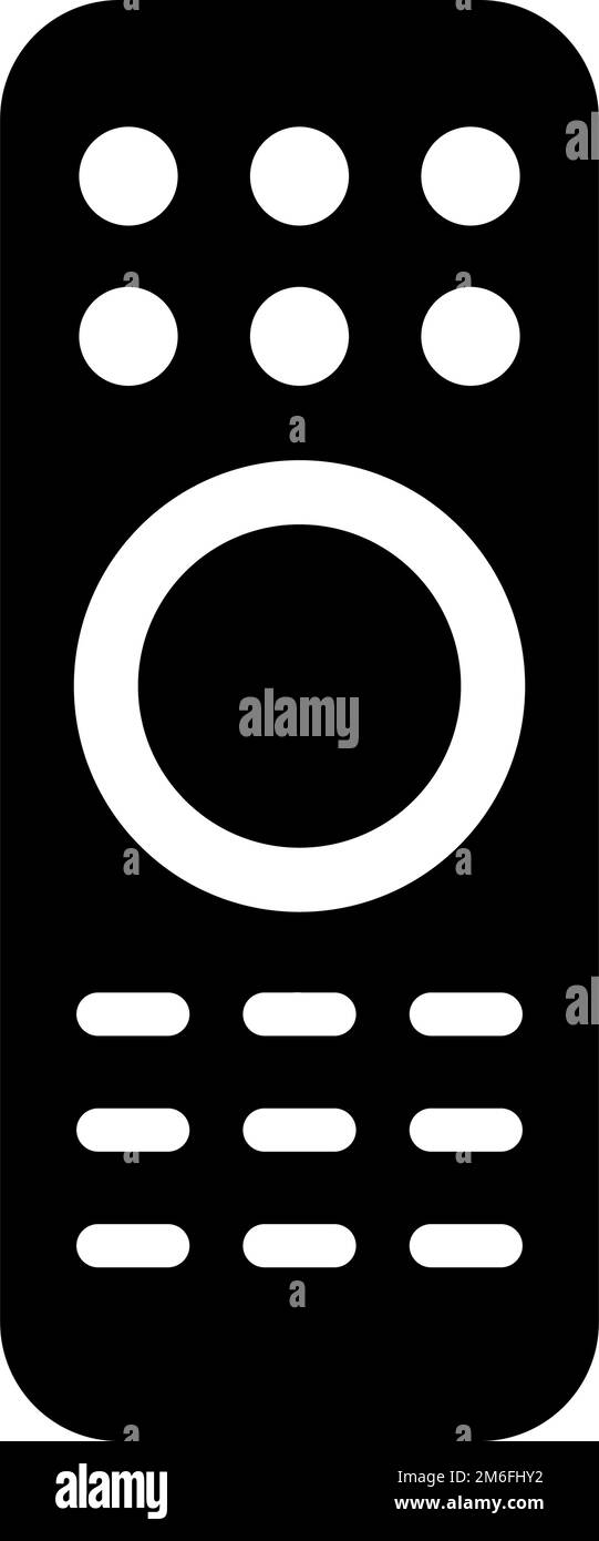 TV remote control icon. Control of electronic device. Editable vector