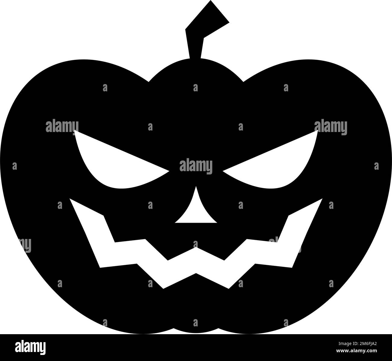 Halloween pumpkin silhouette icon. Editable vector Stock Vector Image ...