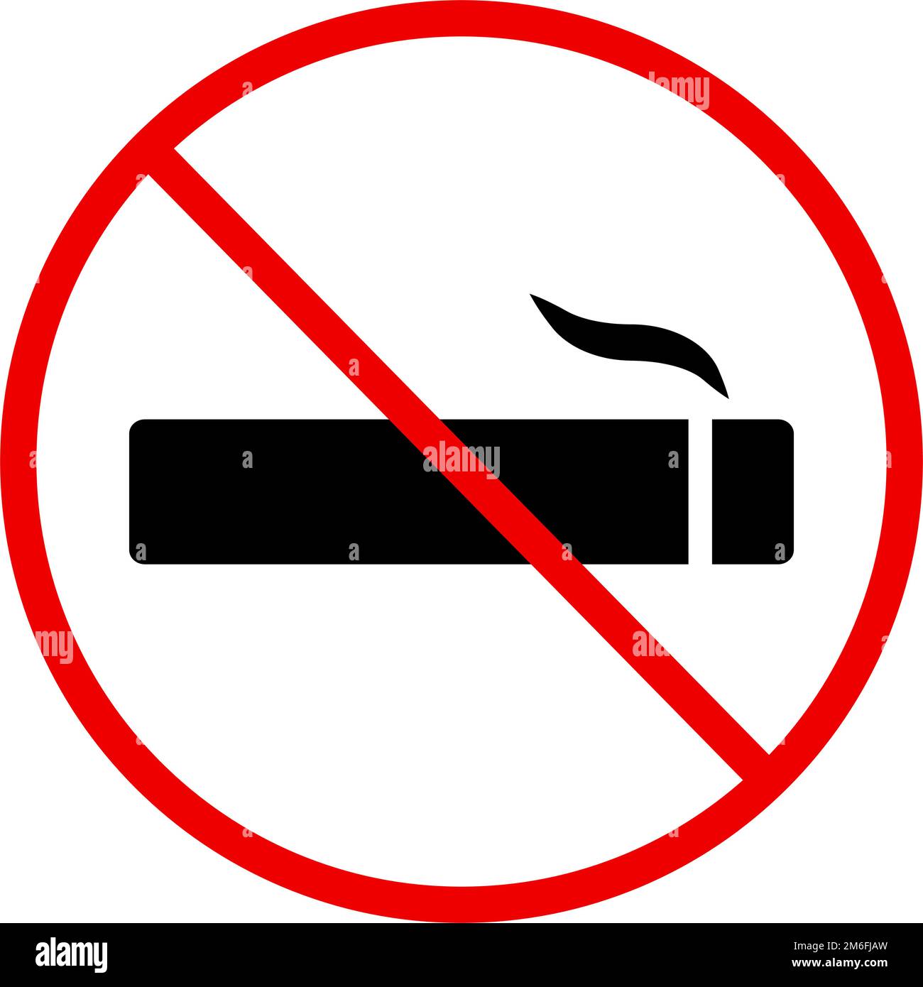No smoking symbol. Tobacco restricted area. Editable vector. Stock Vector
