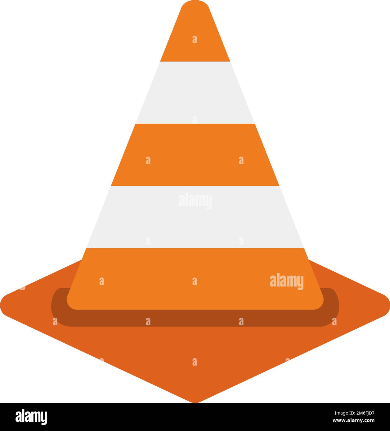 Traffic cone icon. Pylon. Witches' hats. Editable vector. Stock Vector