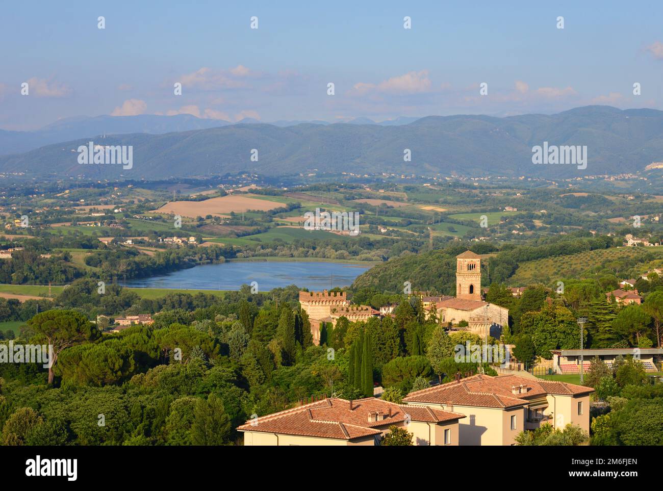 Narni (Italy) - A suggestive medieval town in stone over the hill, with great castle and many church, in Umbria region, central Italy Stock Photo