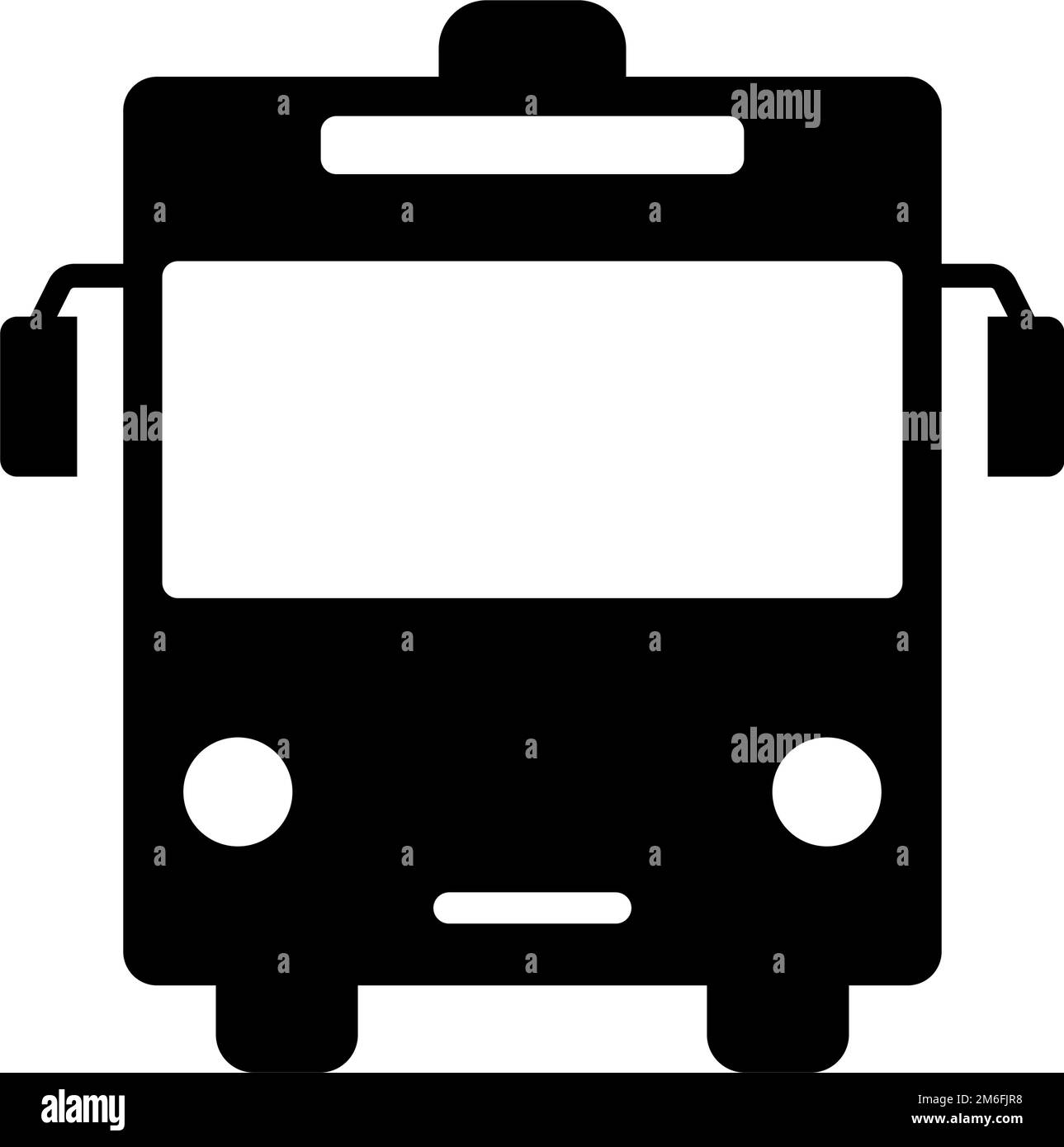 Bus silhouette icon. School bus. Editable vector. Stock Vector