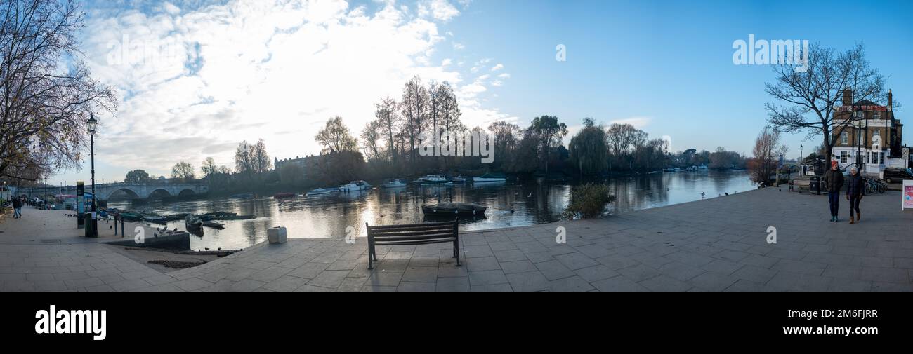 London- December 2022: Richmond Bridge over the River Thames in south West London Stock Photo