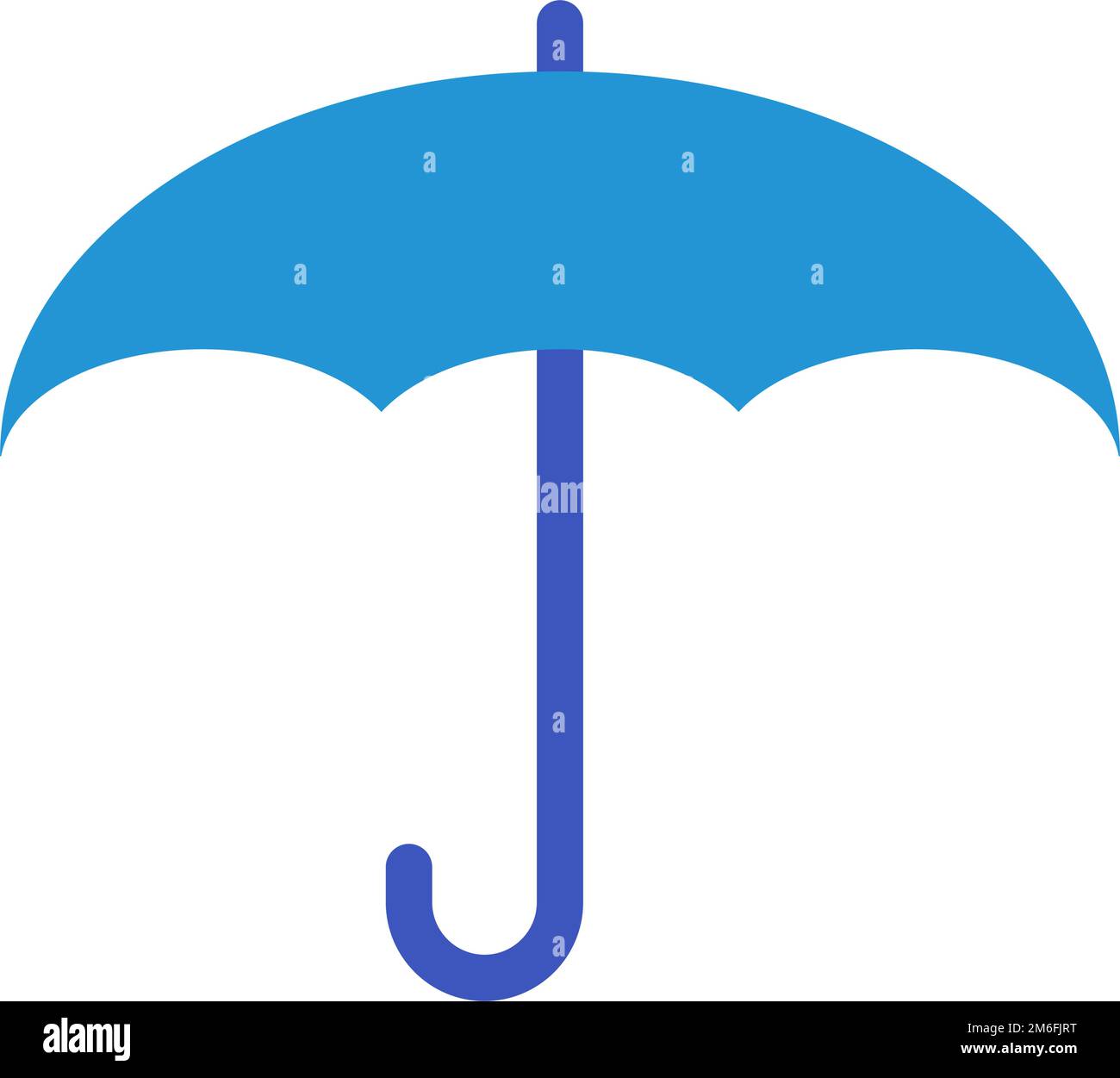 Blue umbrella icon. Parasol. Brolly. Editable vector Stock Vector Image
