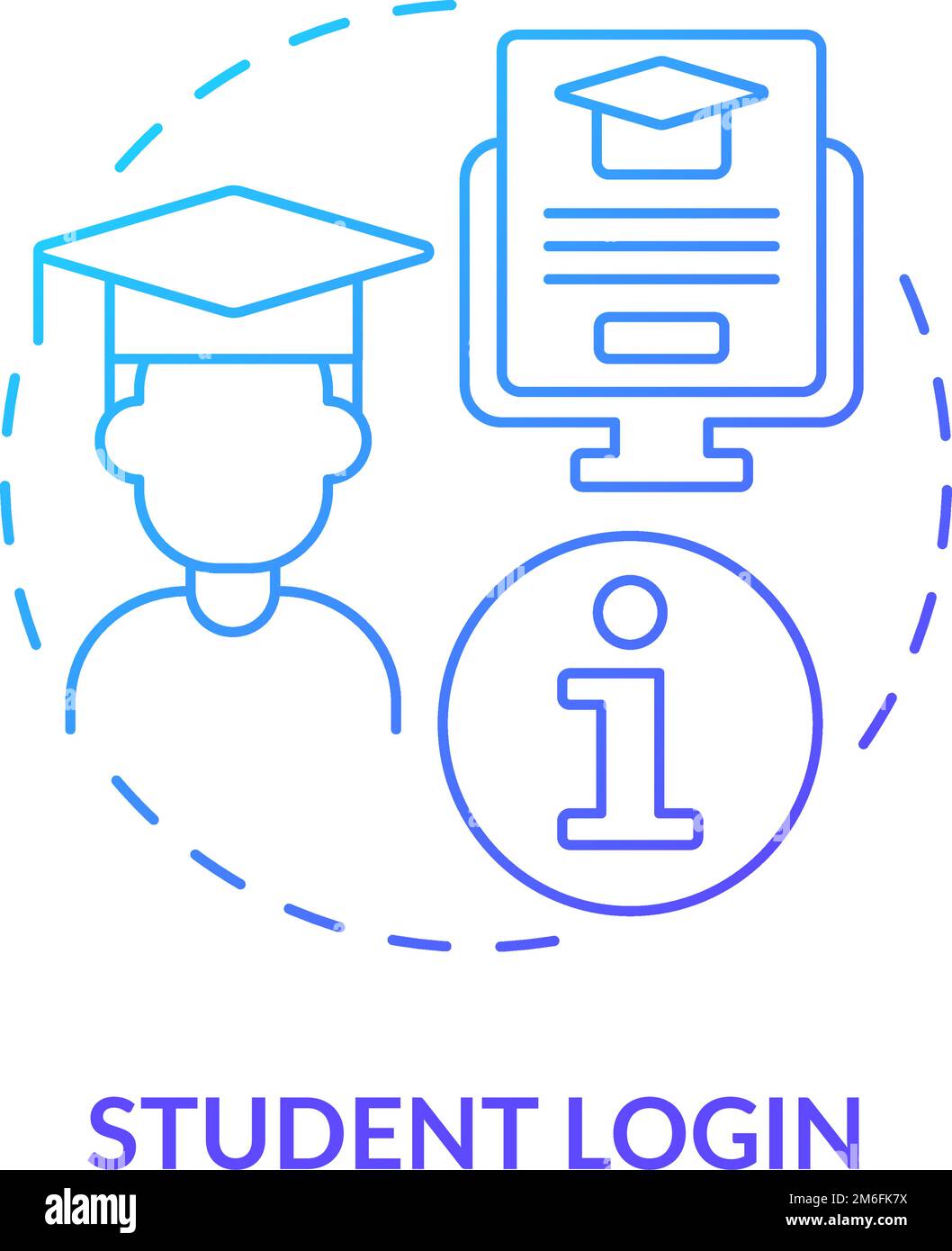Student login blue gradient concept icon Stock Vector Image & Art Alamy