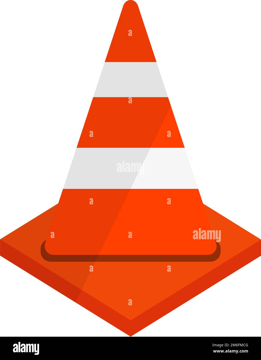 Traffic cone icon. Traffic maintenance marker. Editable vector Stock