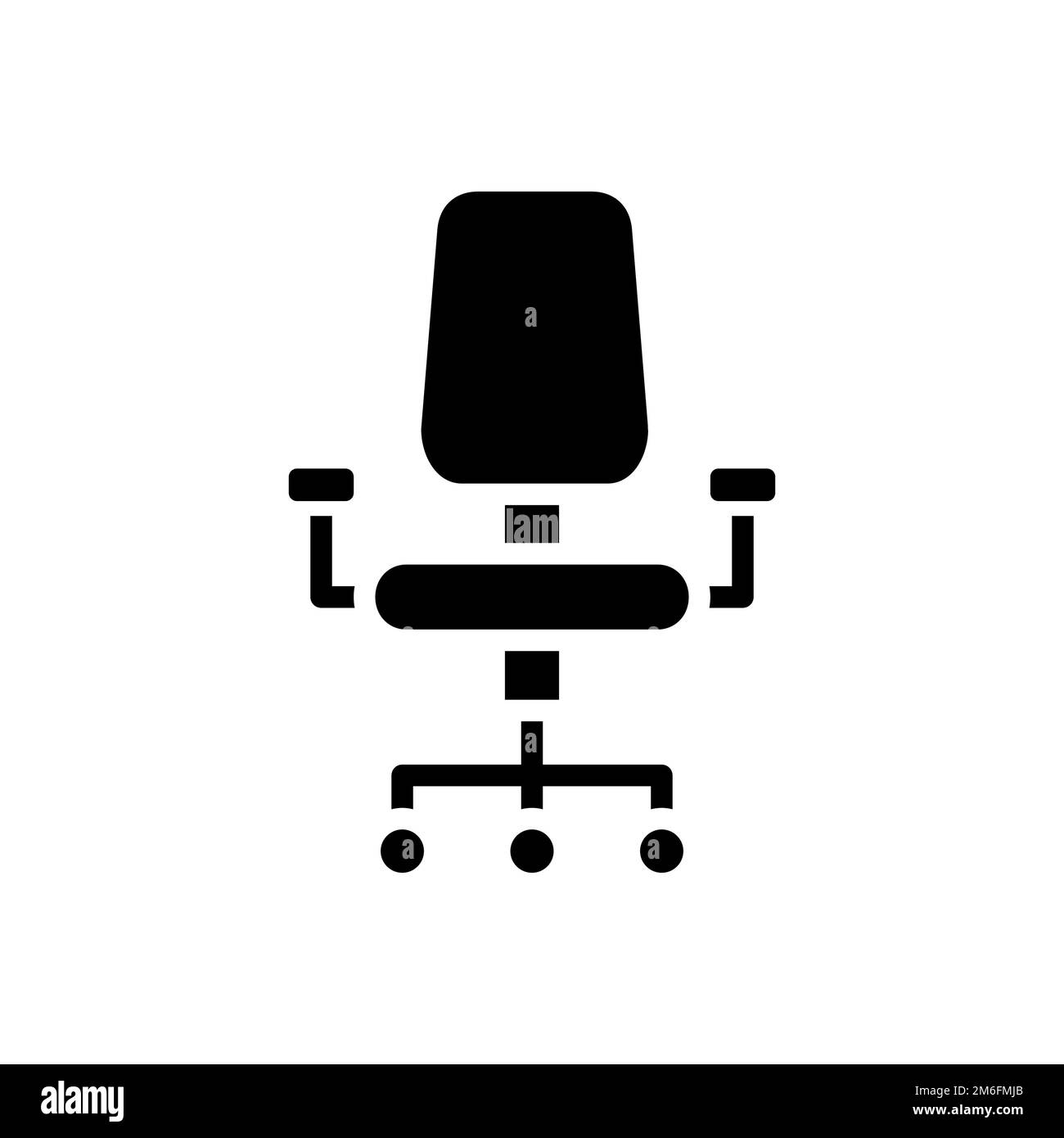 Office chair black glyph icon Stock Vector Image & Art Alamy