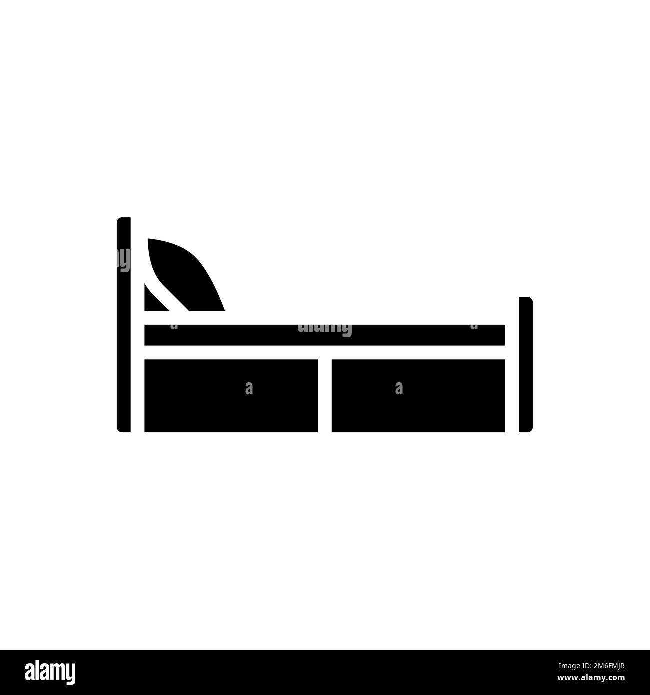 Single bed black glyph icon Stock Vector Image & Art Alamy