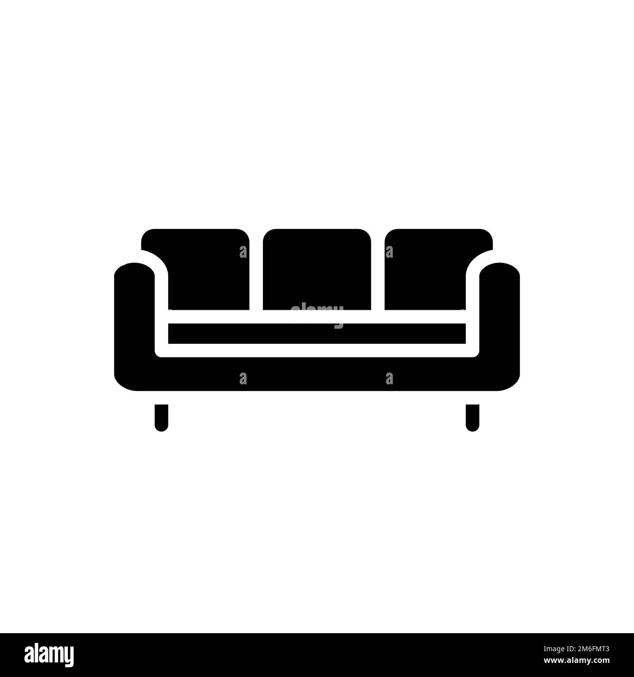 Sofa black glyph icon Stock Vector Image & Art - Alamy
