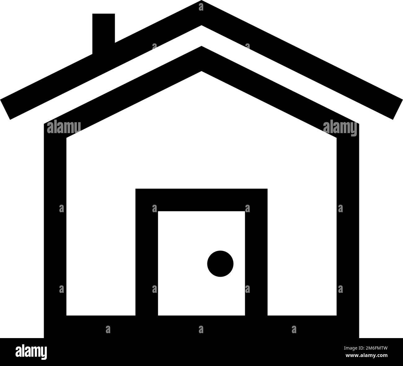 House icon with simple chimney. Housing. Editable vector Stock Vector ...