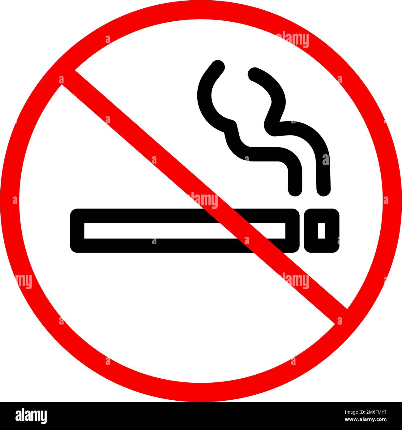 No smoking icon. Anti-smoking area. Editable vector. Stock Vector