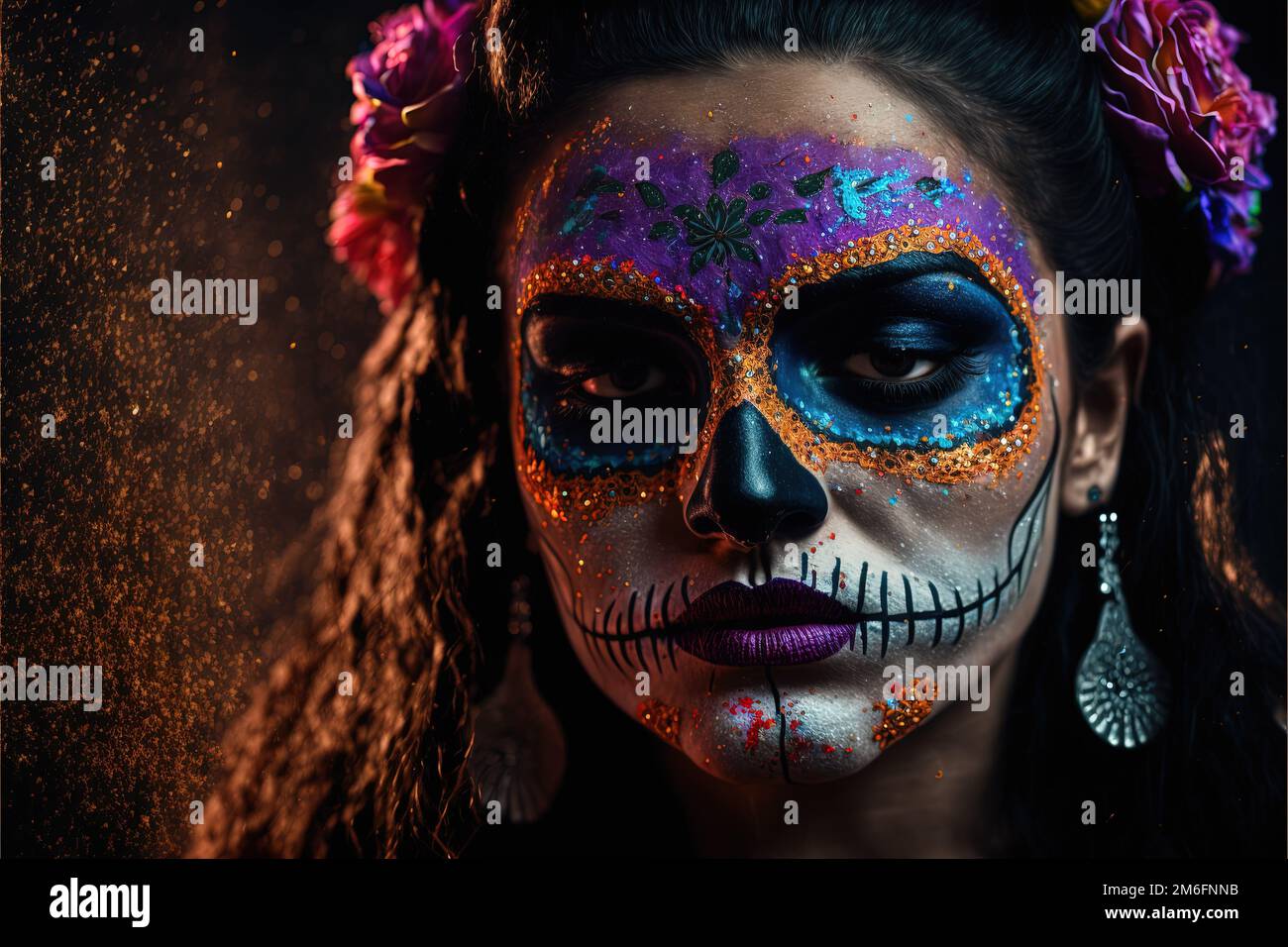  Fantasy Photo Poster Sugar Skull Makeup Girls Art Dia