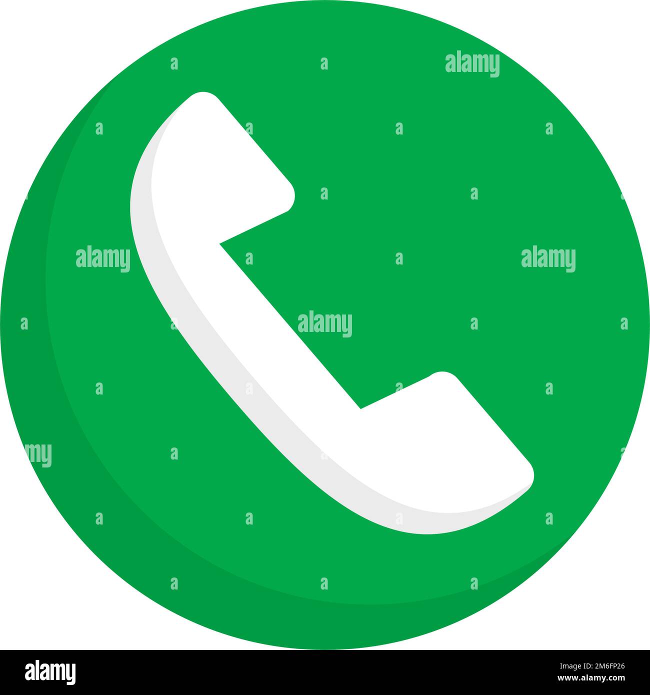 Flat design phone icon. Call. Editable vector. Stock Vector