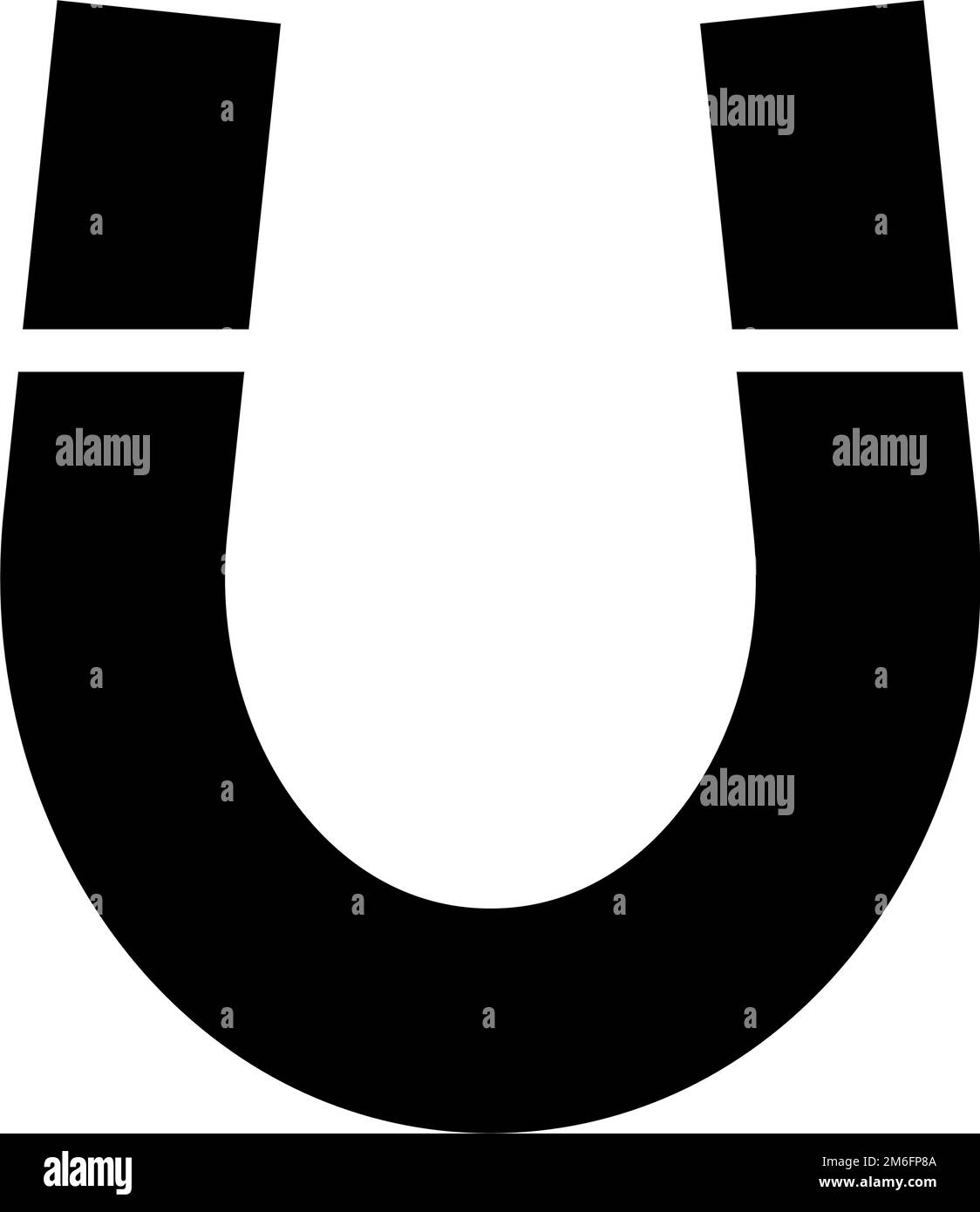 U-shaped magnet. Attraction icon. Editable vector. Stock Vector