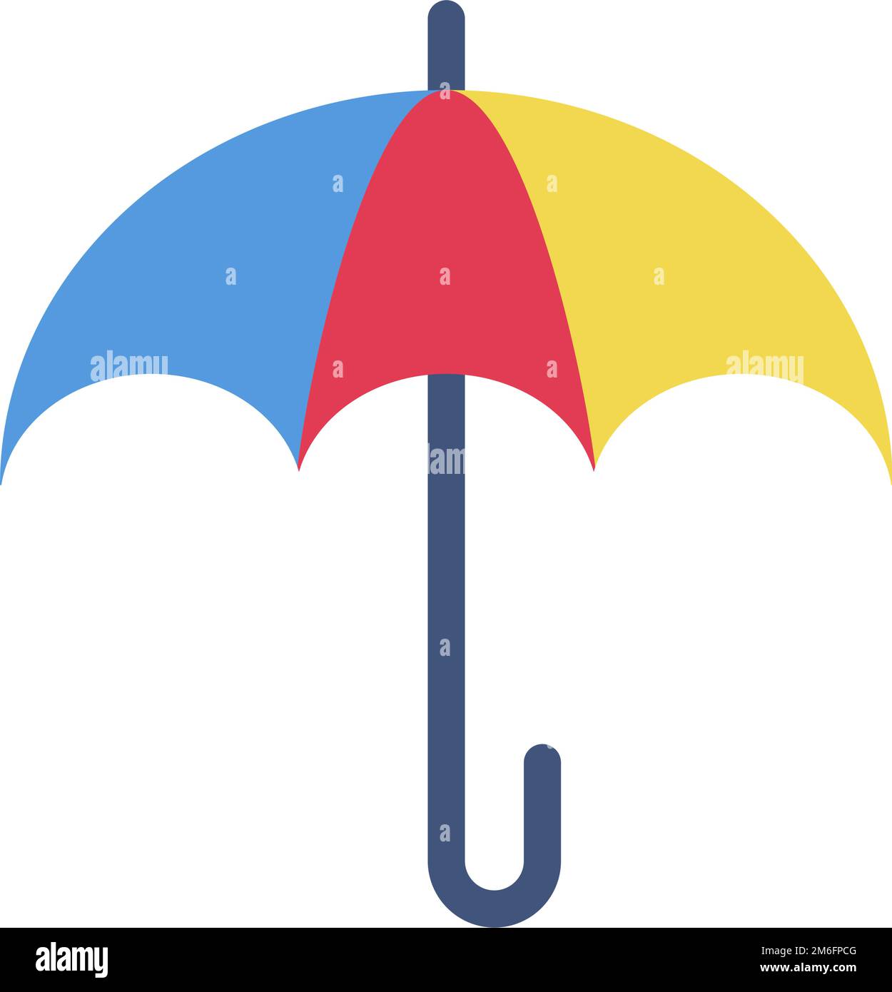 Colorful umbrella icon. Parasol. Editable vector. Stock Vector