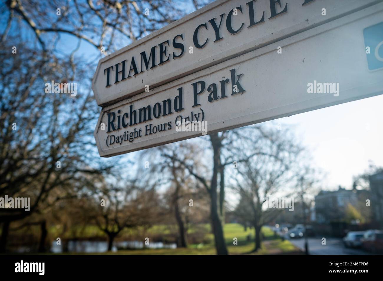 London- December 2022: Ham Common area of Richmond in South West London Stock Photo