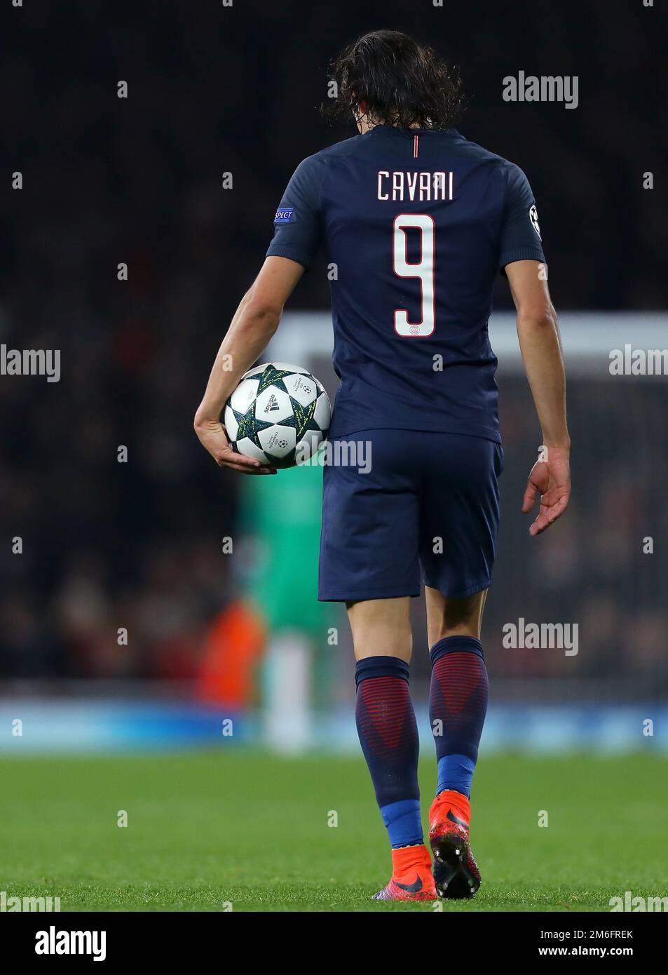Edinson Cavani of Paris Saint-Germain - Arsenal v Paris Saint-Germain, UEFA Champions League, Emirates Stadium, London - 23rd November 2016. Stock Photo