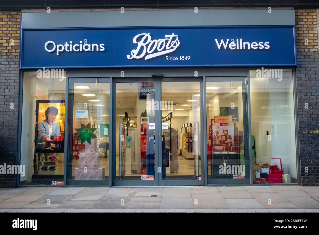 London- December 2022: Boots Optician and Wellness store in Richmond- Large British high street retailer Stock Photo