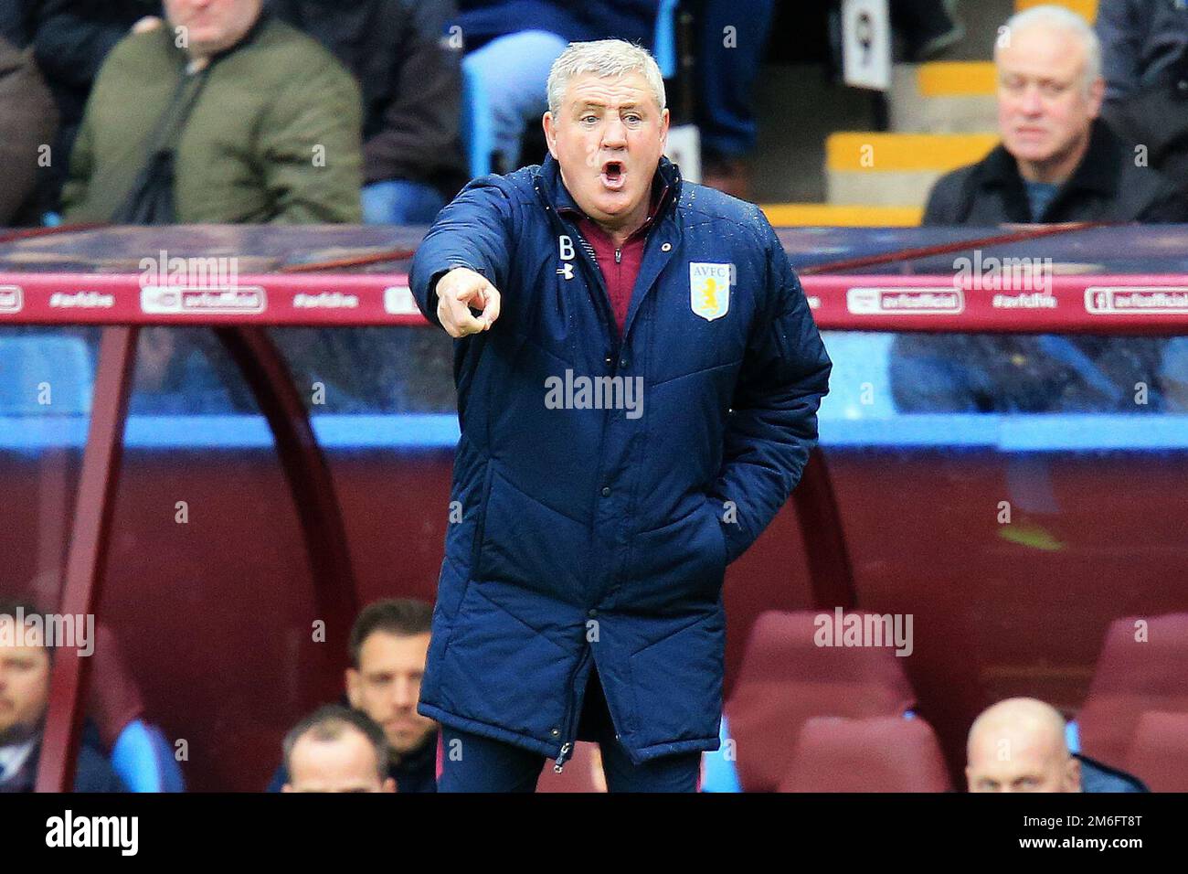 Aston Villa Manager Steve Bruce Aston Villa v Derby County, Sky Bet