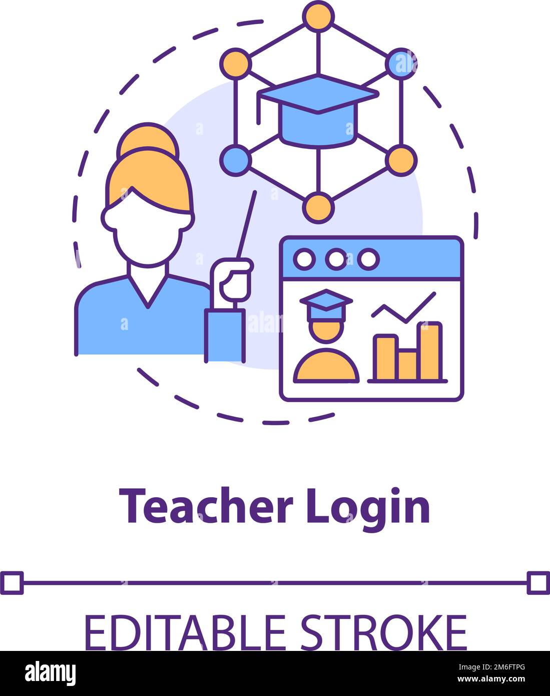 Teacher login concept icon Stock Vector Image & Art - Alamy