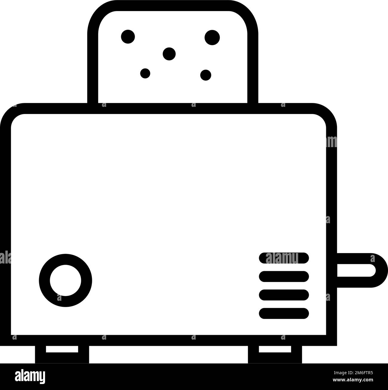 Simple toaster icon. Bread toaster. Editable vector. Stock Vector