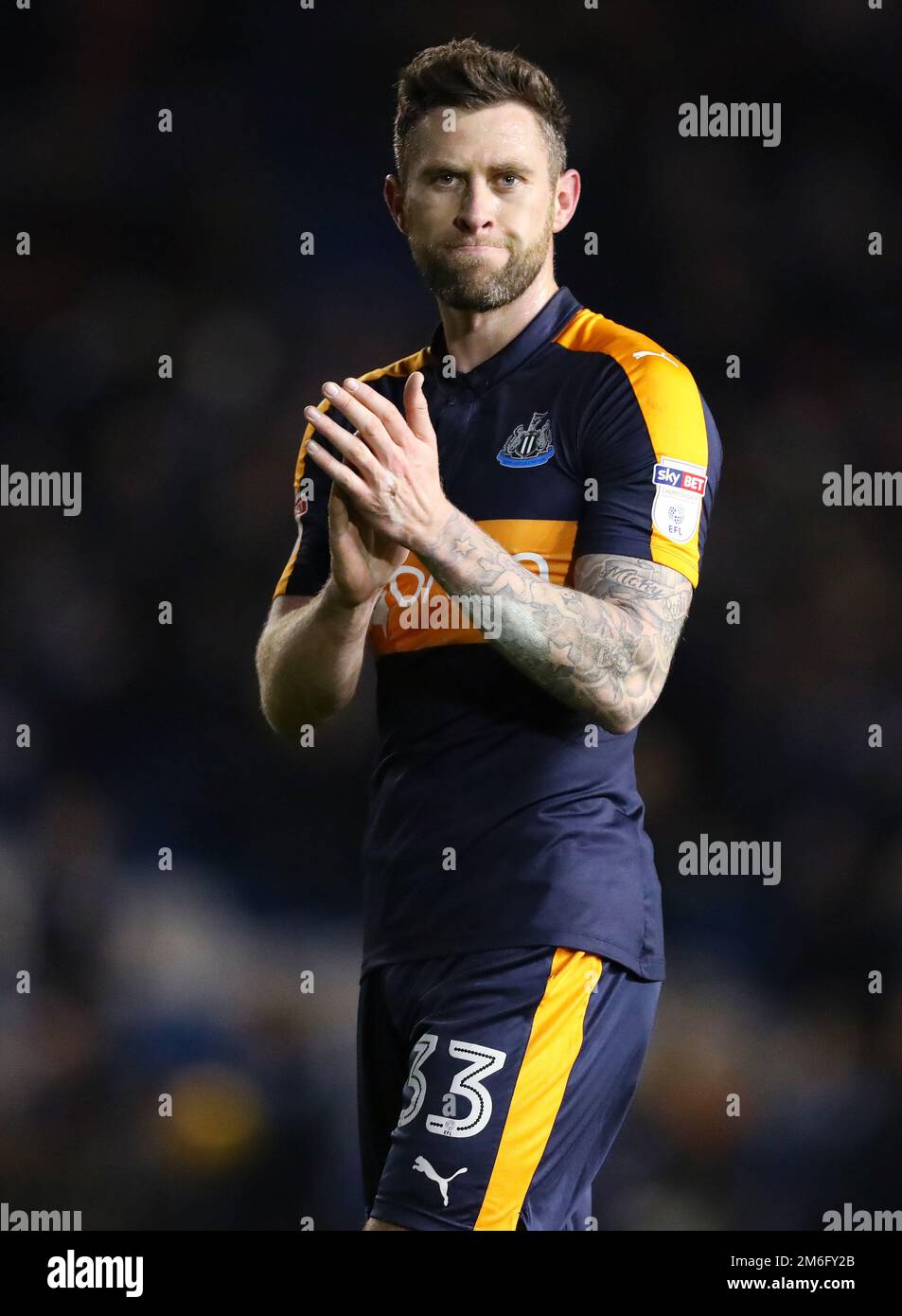 Daryl Murphy of Newcastle United - Brighton & Hove Albion v Newcastle United, Sky Bet Championship, American Express Community Stadium, Brighton and Hove - 28th February 2017. Stock Photo