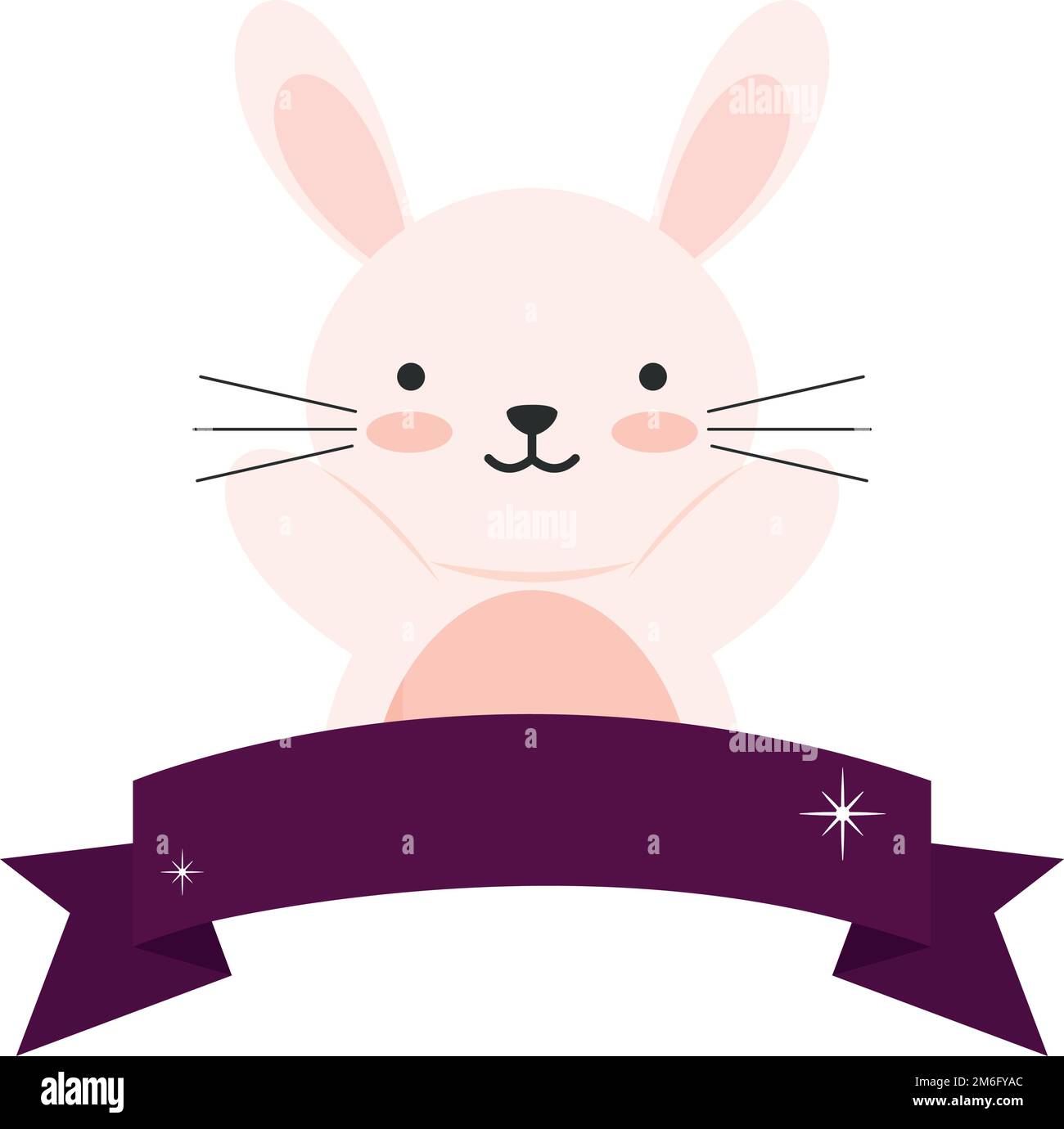 rabbit with ribbon Stock Vector Image & Art - Alamy