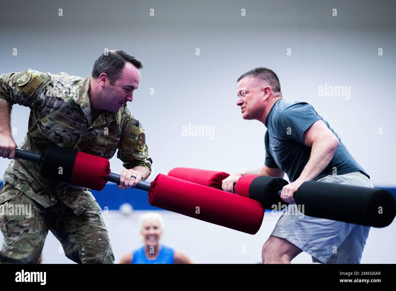 Maj. Daniel Jamerson (left), 39th Force Support Squadron commander, and ...