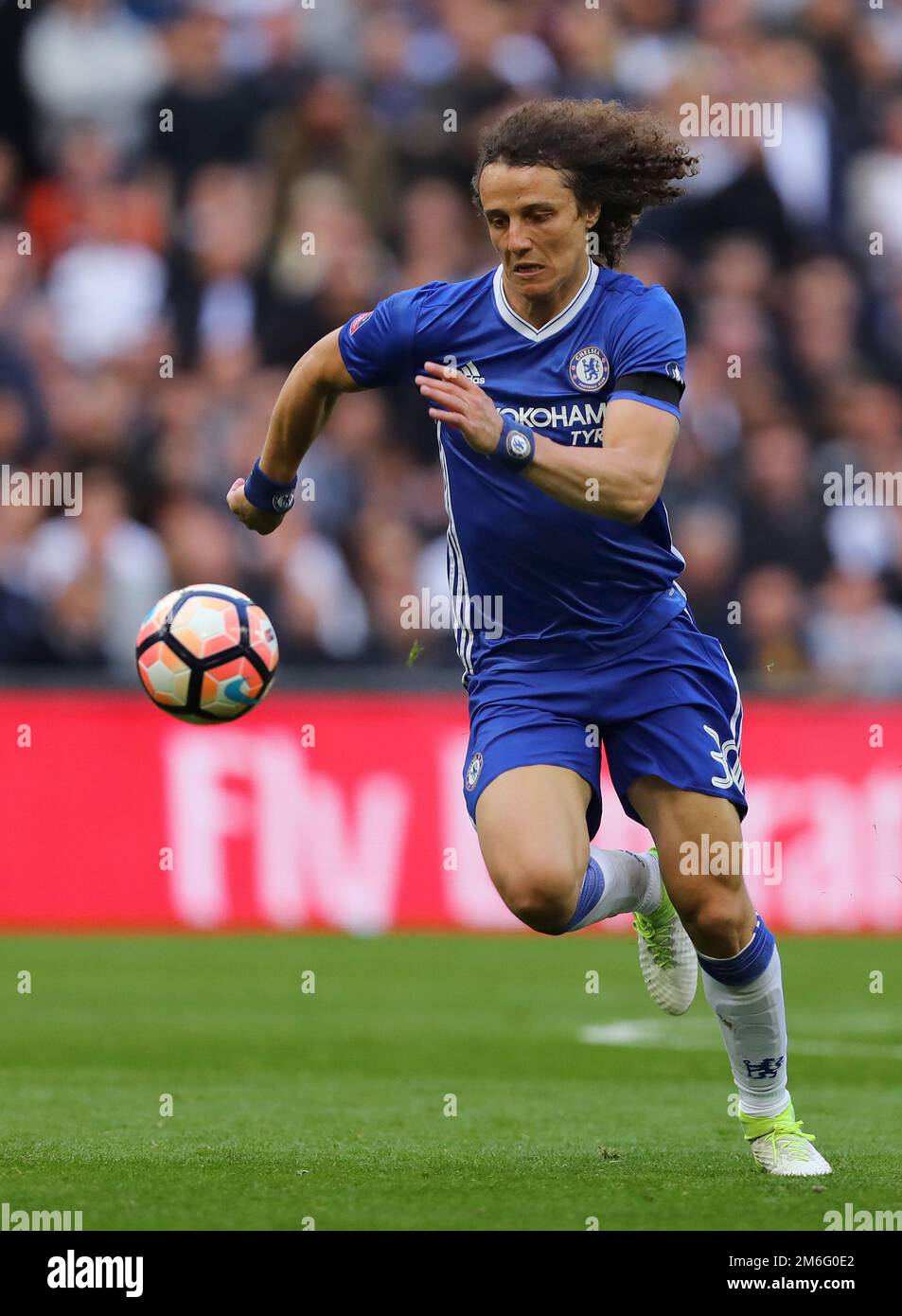 David Luiz of Chelsea - Chelsea v Tottenham Hotspur, The Emirates FA Cup Semi Final, Wembley Stadium, London - 22nd April 2017. Stock Photo
