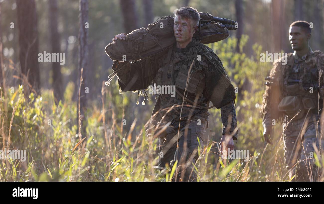 U.S. Marine Corps Staff Sgt. Ryan King, center, a combat instructor