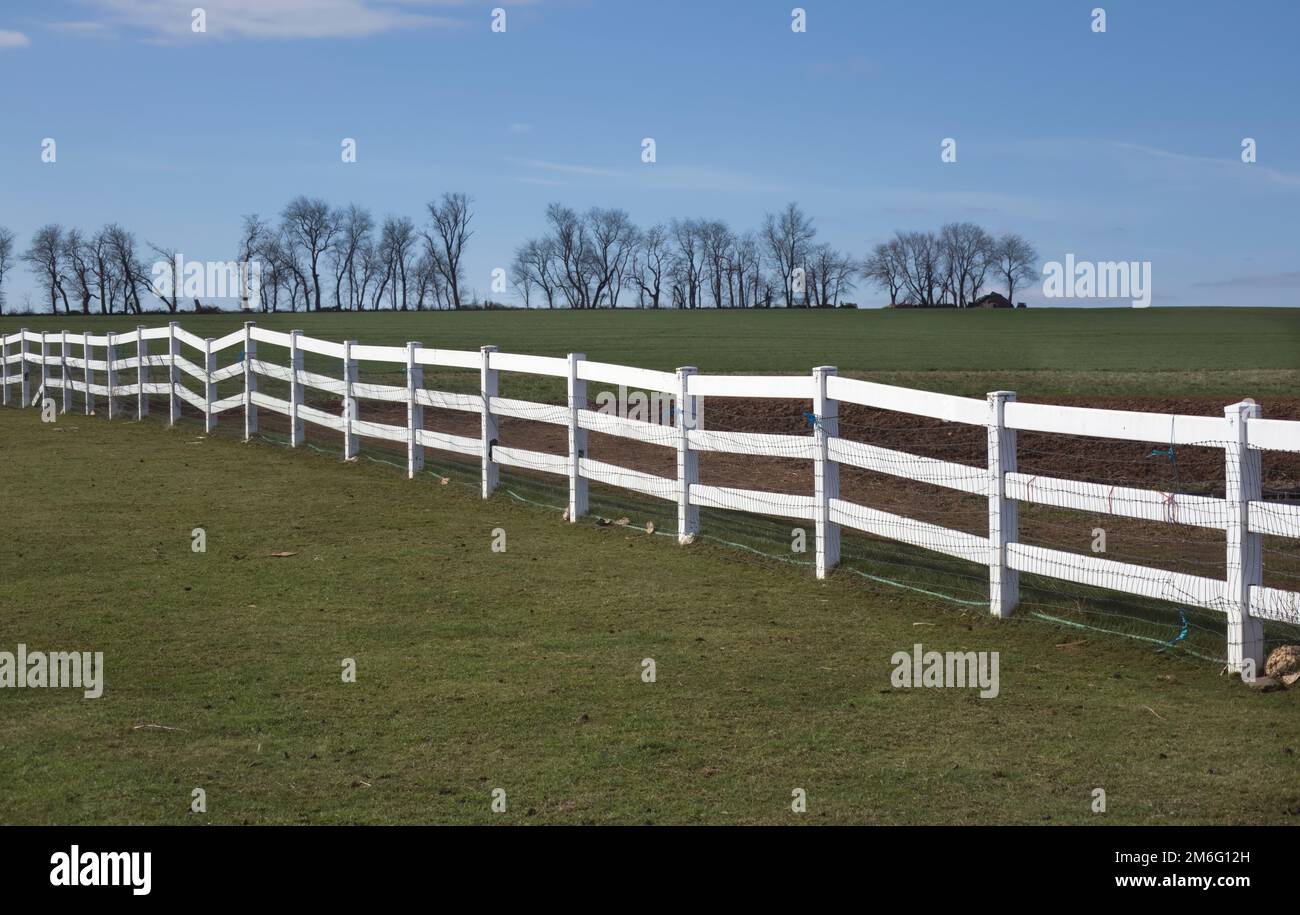 White fence in Amish Country, Stock Photo