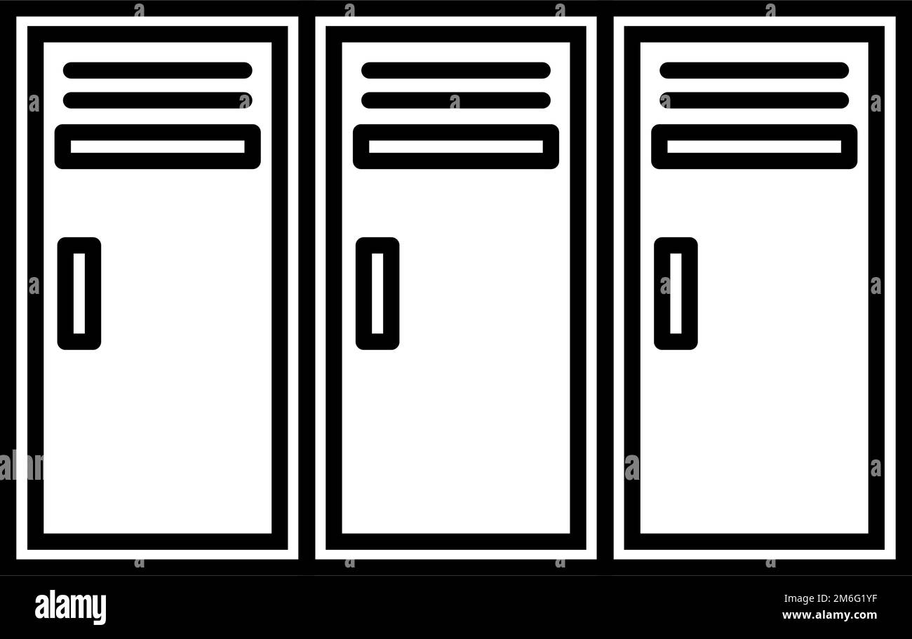 Locker icon. Storage. Changing room. Editable vector. Stock Vector