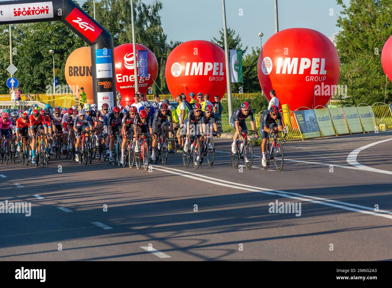Chelm, Lubelskie, Poland - August 9, 2021: Tour de Pologne, viaduct in Chelm city Stock Photo