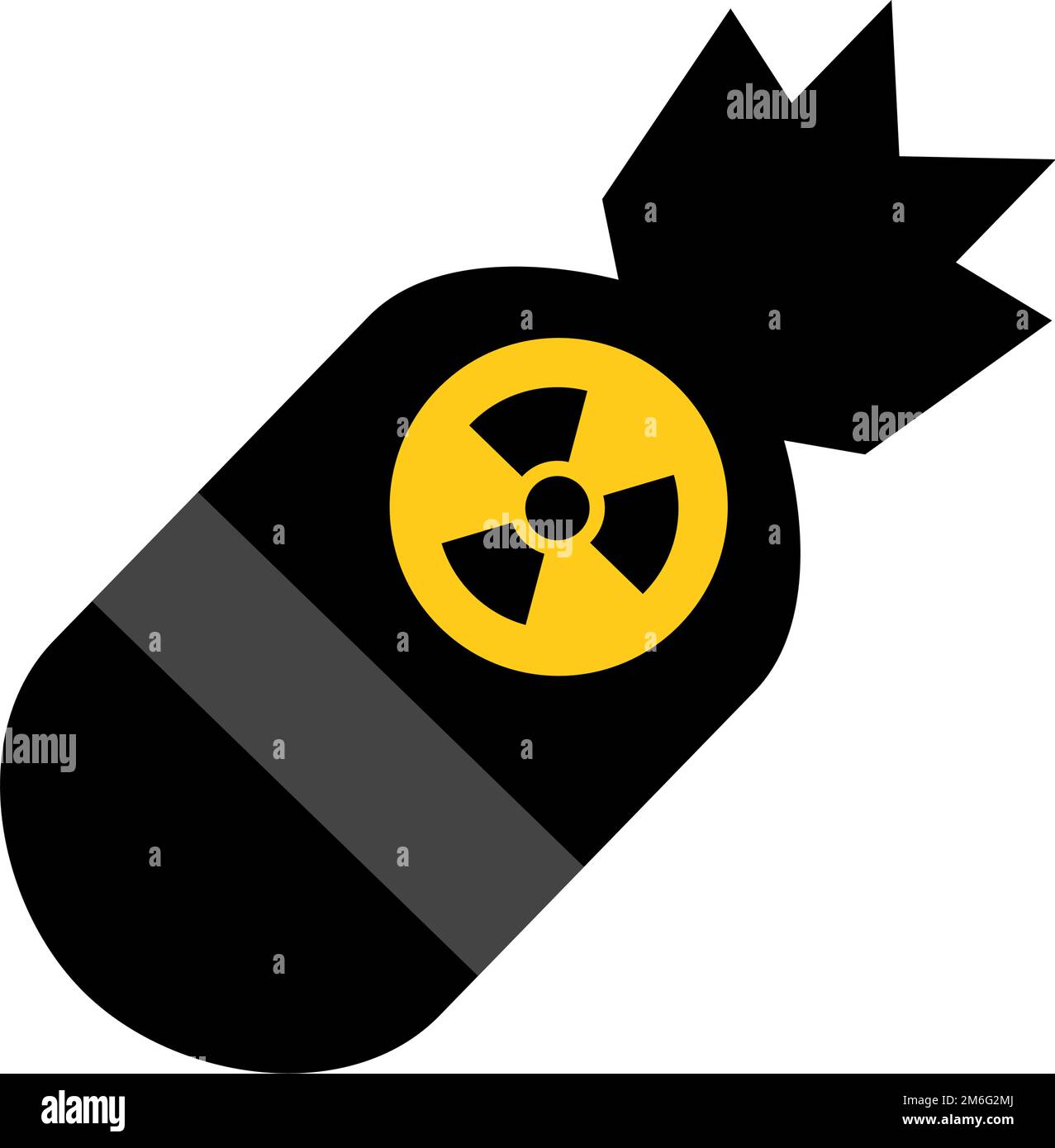 Atomic bomb icon. Nuclear bomb. Editable vector. Stock Vector
