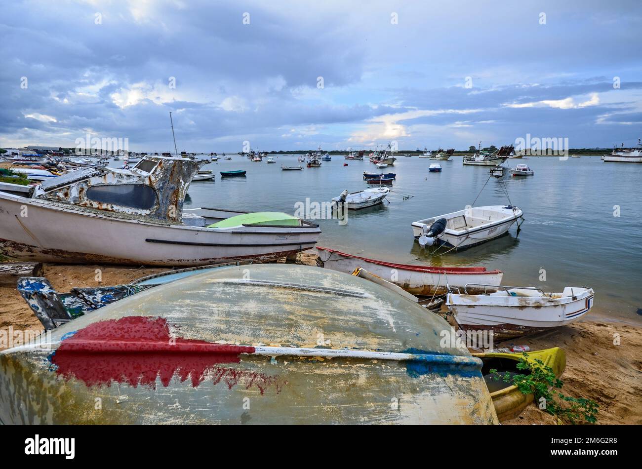 Fishing boats in northern Spain Stock Photo